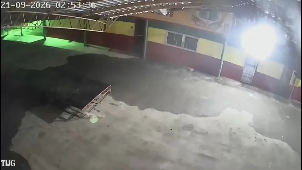 VÍDEO: vento destelha cobertura de escola de samba em Porto Alegre