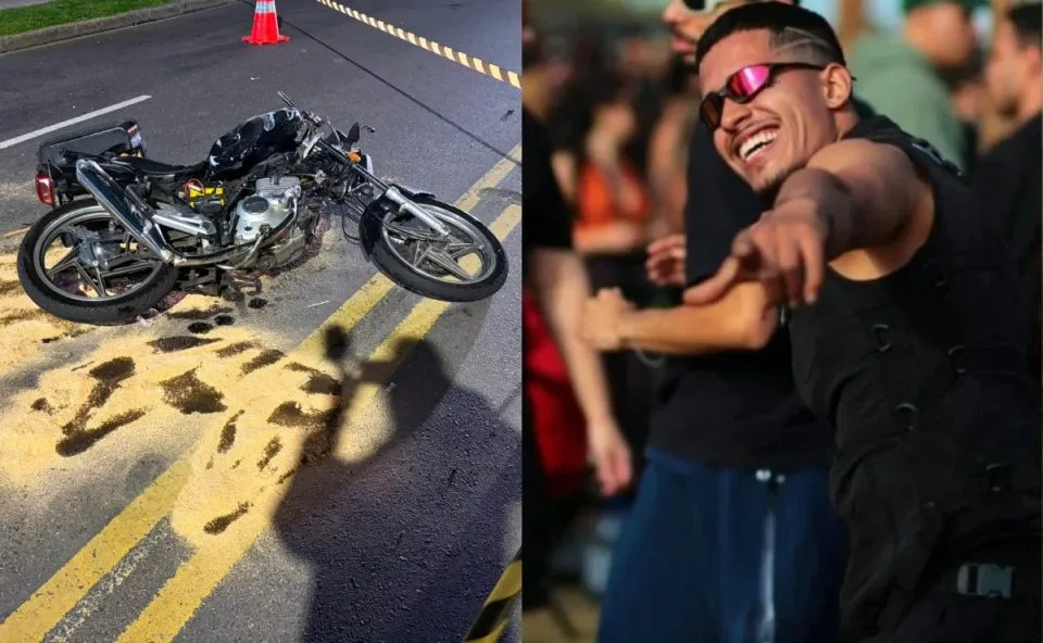 Novo vídeo mostra carro avançando sinal vermelho e batendo em alta velocidade antes de morte de motociclista em Curitiba