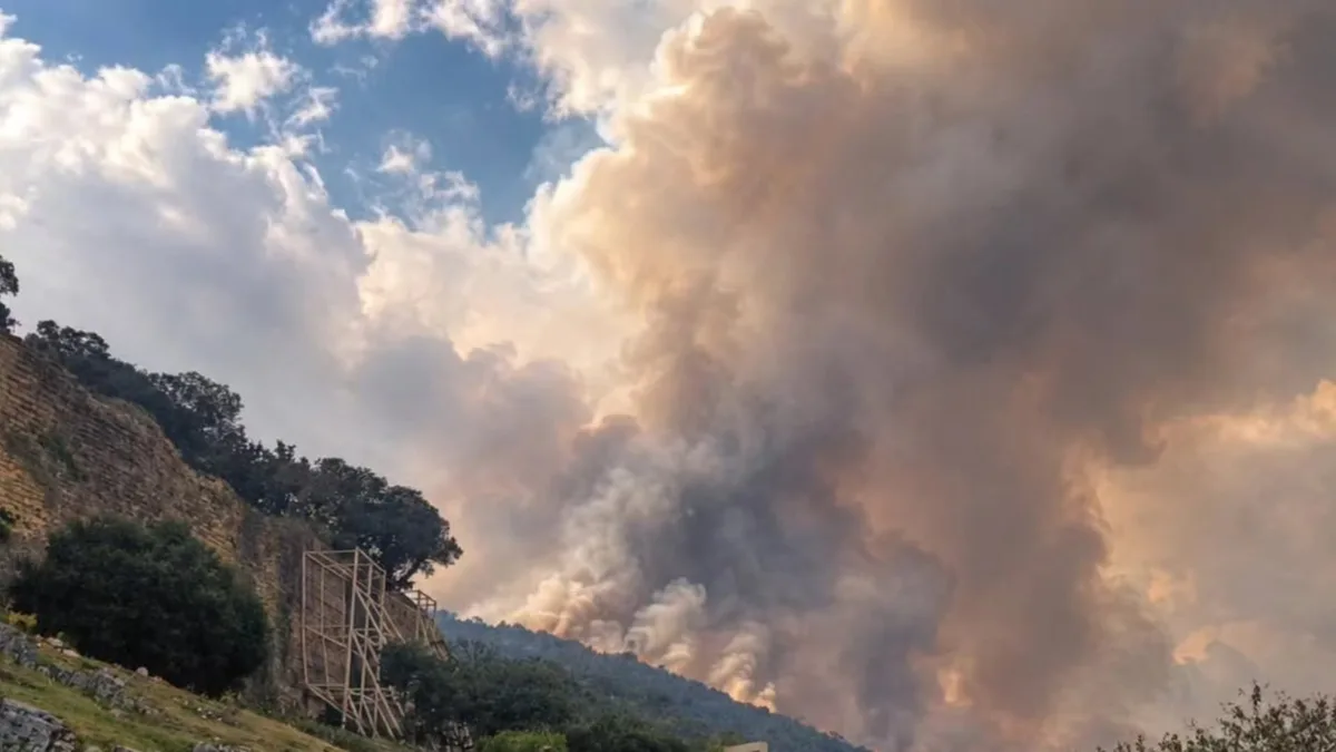 Incendio forestal cerca de Kuélap: equipos de emergencia controlaron las llamas y evitaron su propagación hacia el complejo arqueológico
