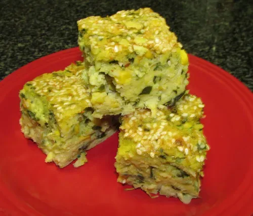 Eggless, spicy Sweetcorn Lagan