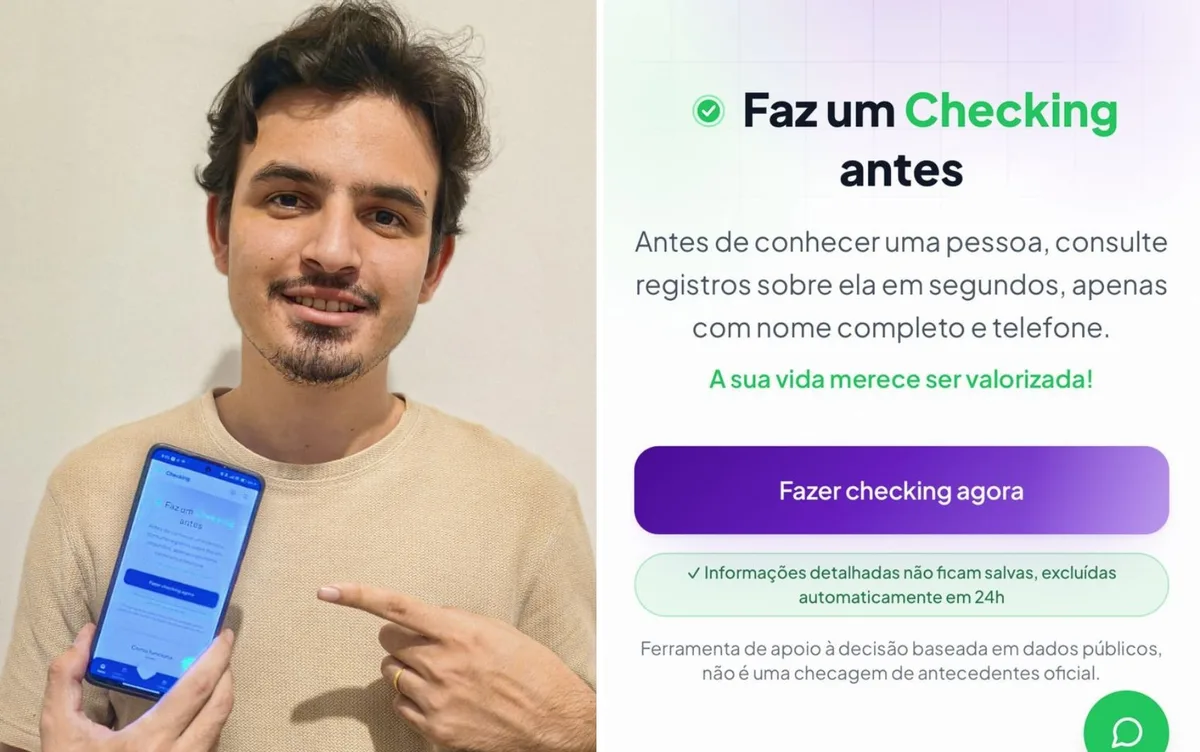 Goiano cria app para checar histórico da pessoa antes de primeiro encontro após trauma vivido por amiga