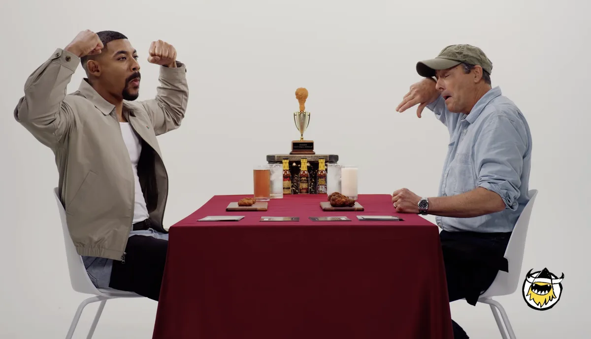 Lanterns stars Aaron Pierre and Kyle Chandlers Hot Ones Versus is hilariously competitive