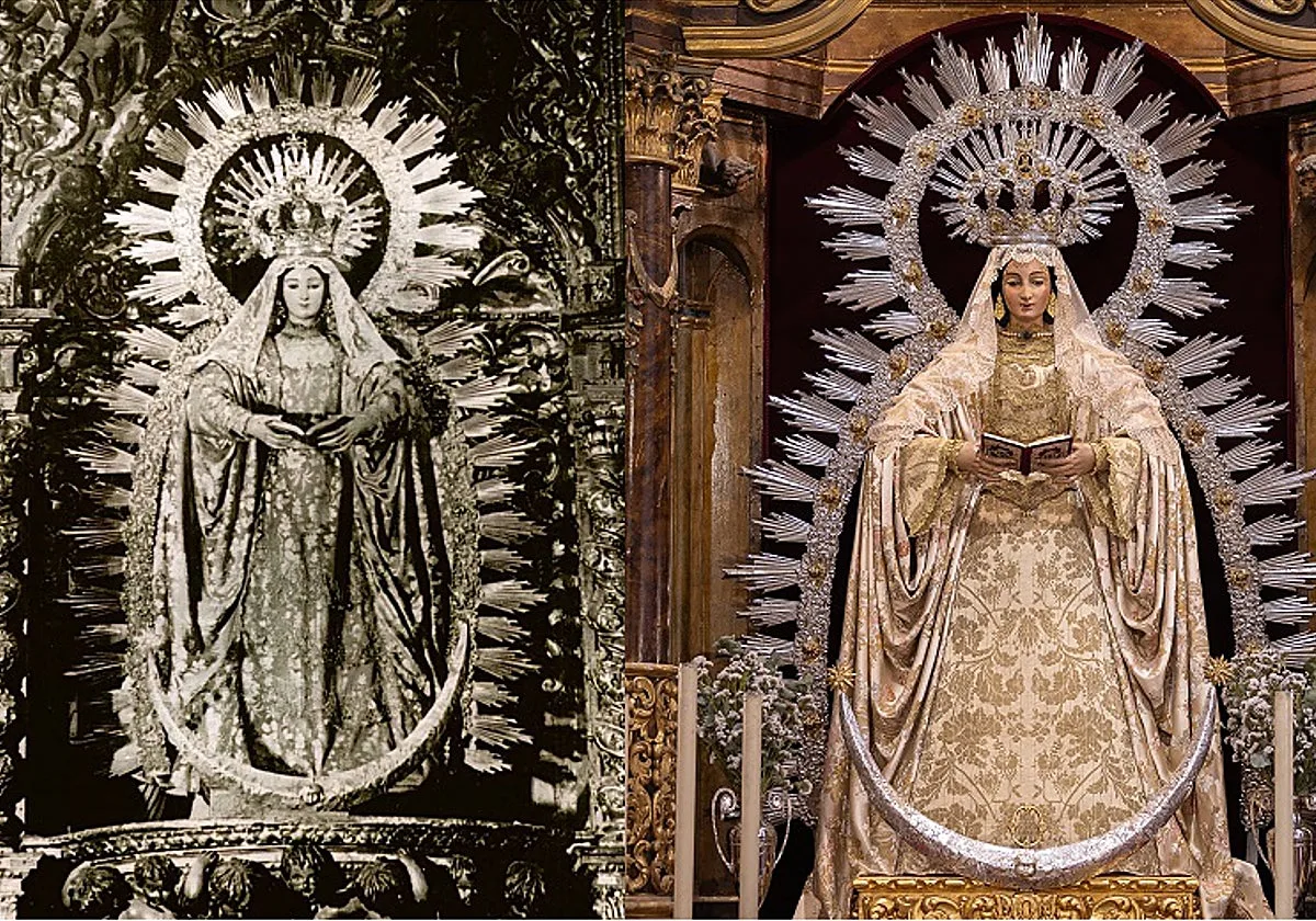 La Virgen de la O gloriosa recupera una estampa de primeros del siglo XX