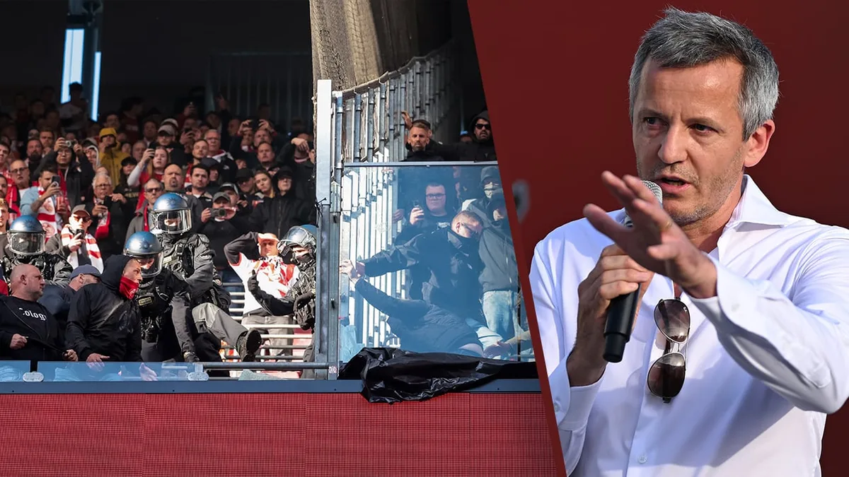 Leuchtraketen in die Menge - Köln-Boss redet Derby-Randale klein