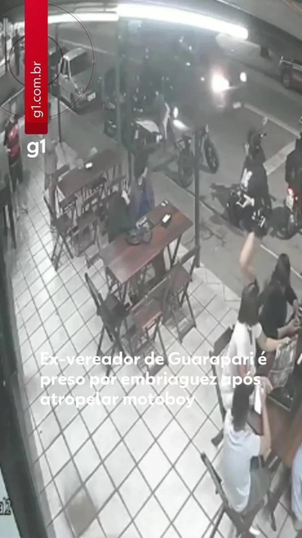 VÍDEO: ex-vereador de Guarapari é preso por embriaguez ao volante após atropelar motoboy