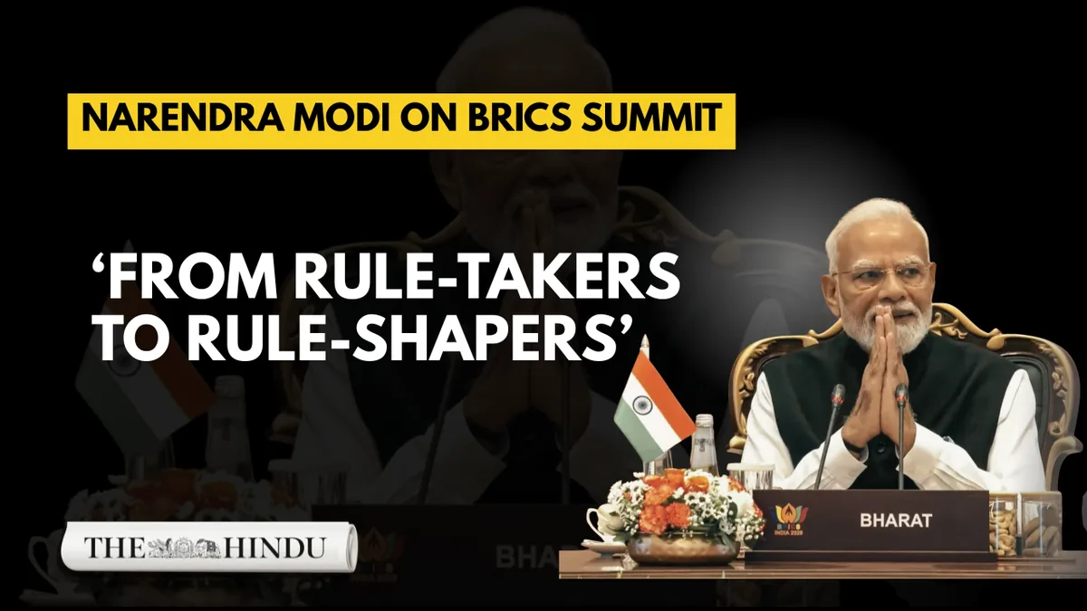 Modi at BRICS 2026: “A shared future means a shared right to shape it.”