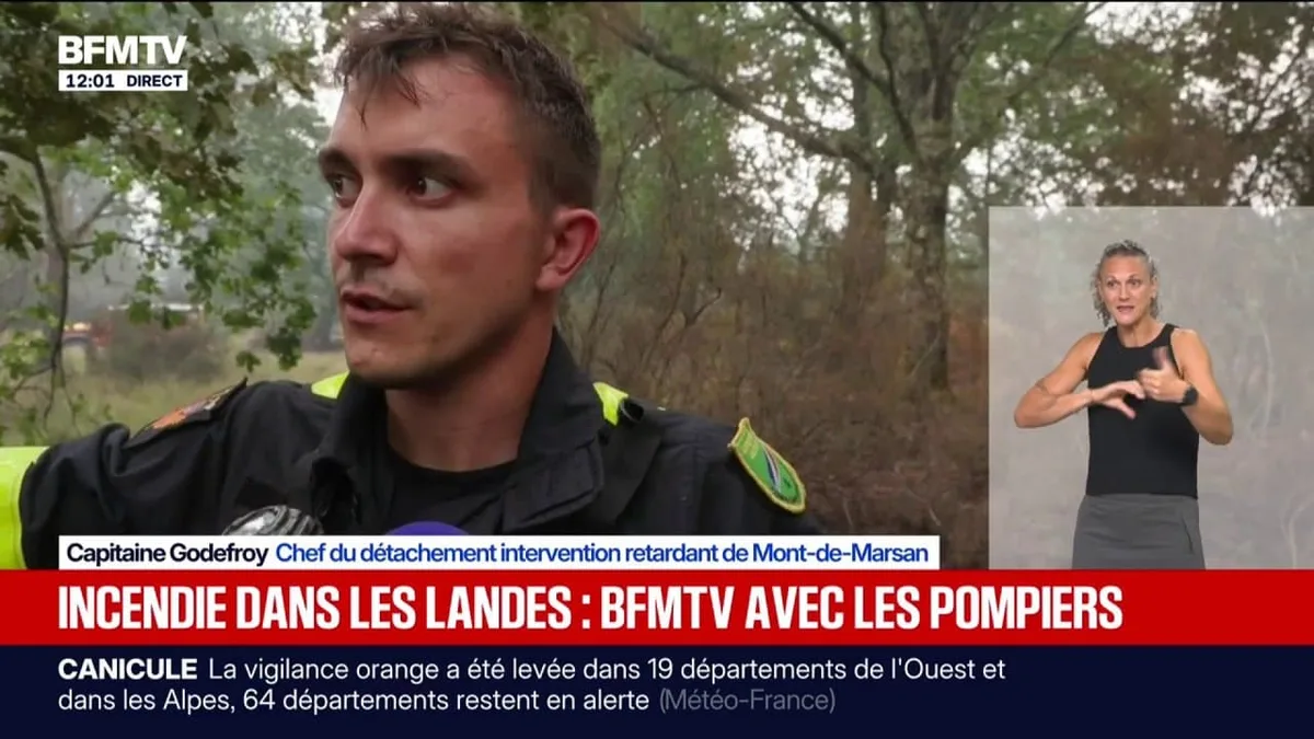 L'incendie dans les Landes a parcouru 1.600 hectares, conduisant à de nouvelles évacuations