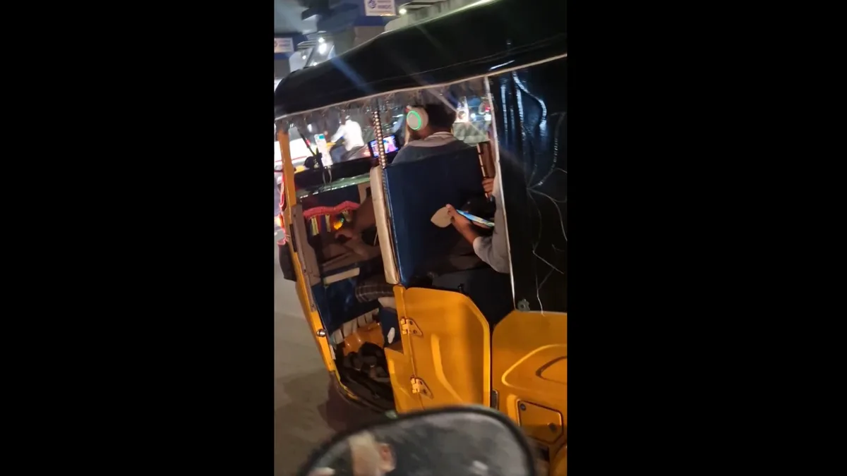 Hyderabad Police Commissioner orders action against auto driver watching movie while driving