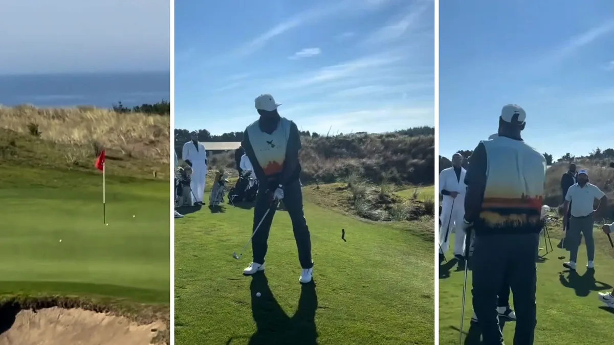 LeBron James INCHES away from stunning hole-in-one!