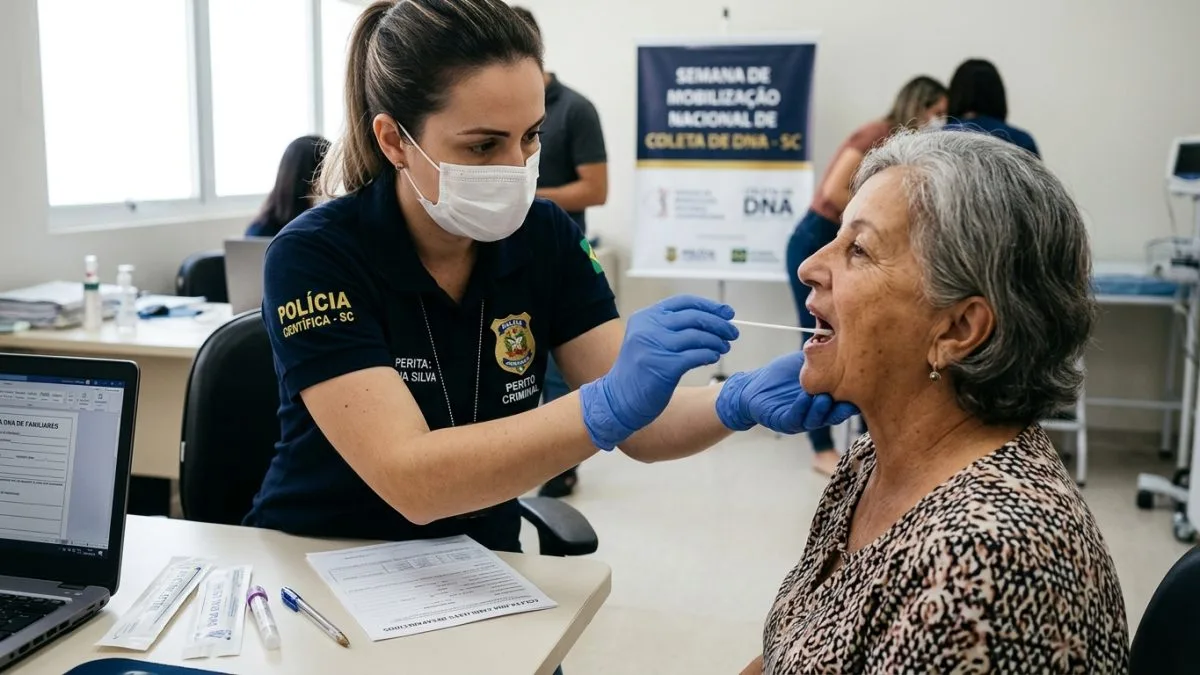 Investigações de pessoas desaparecidas podem ser resolvidas com mutirão de coleta de DNA de familiares em 22 cidades de SC