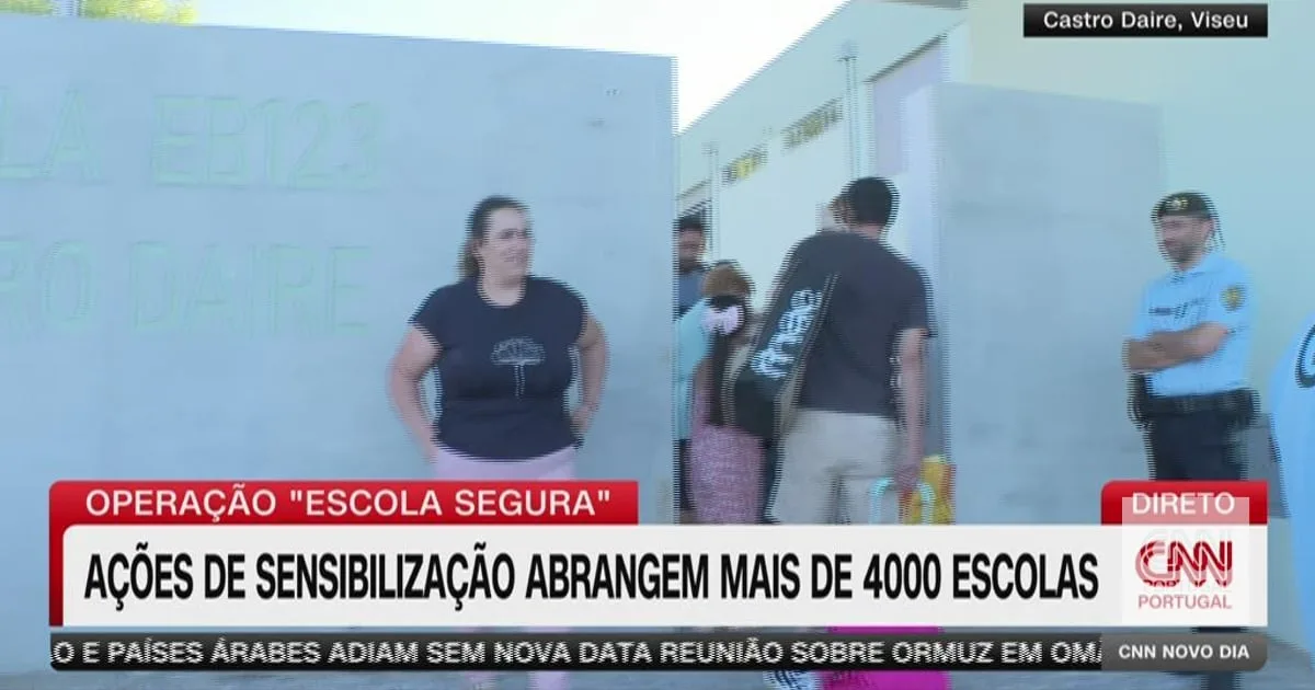 Aqui os alunos vão para a escola com a GNR