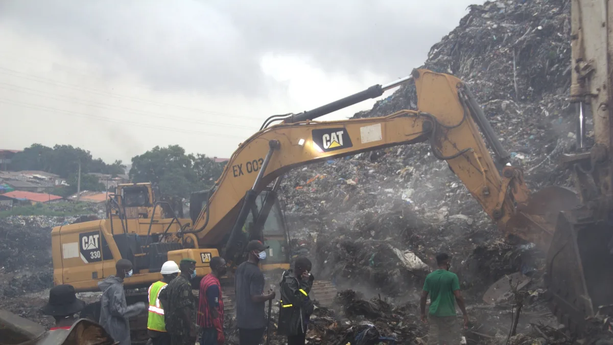 Landslide at landfill in the capital of Guinea kills 30 people, officials say