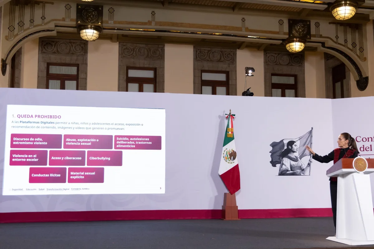 Gobierno prohíbe a plataformas mostrar contenido violento a menores de edad: Sheinbaum da tres días a empresas para dialogar