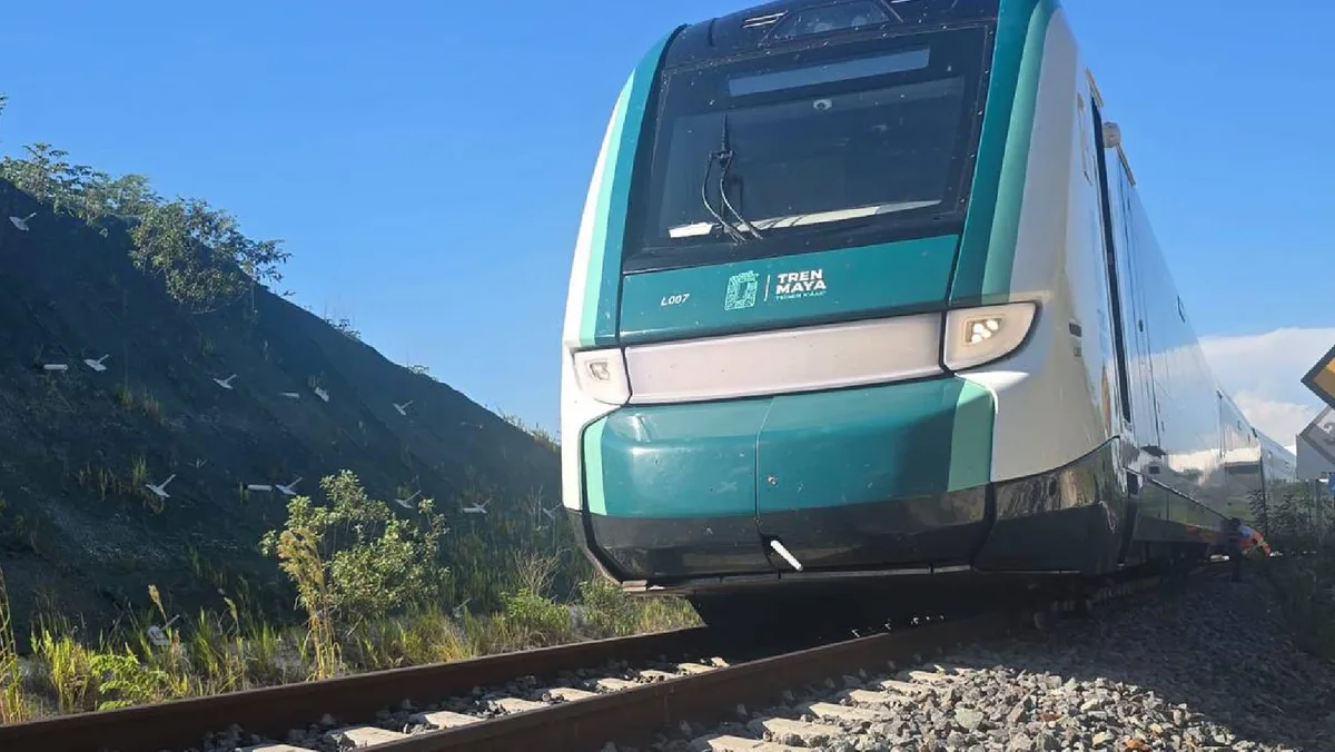 ‘Solo fue el susto’: Vagón del Tren Maya sufre percance de vía; no se reportaron lesionados