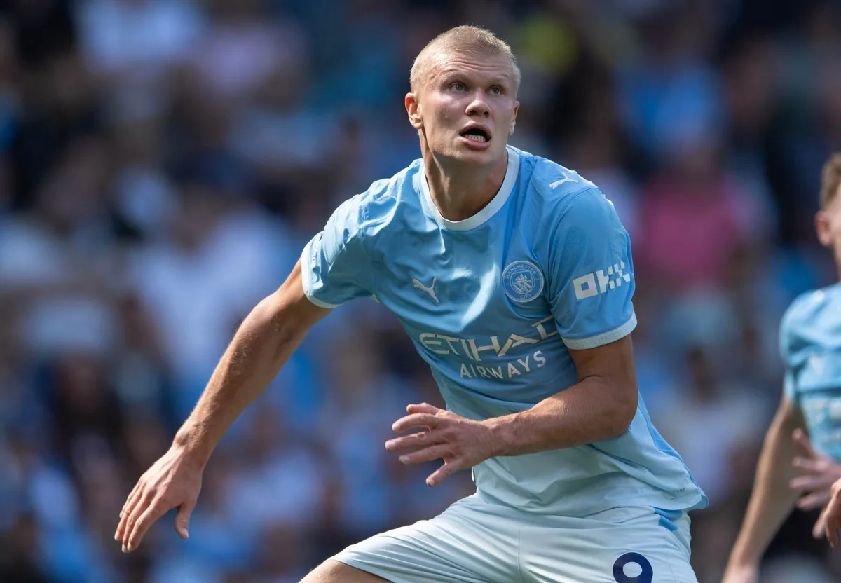 Haaland vira meme após raspar o cabelo em estreia do City no Inglês
