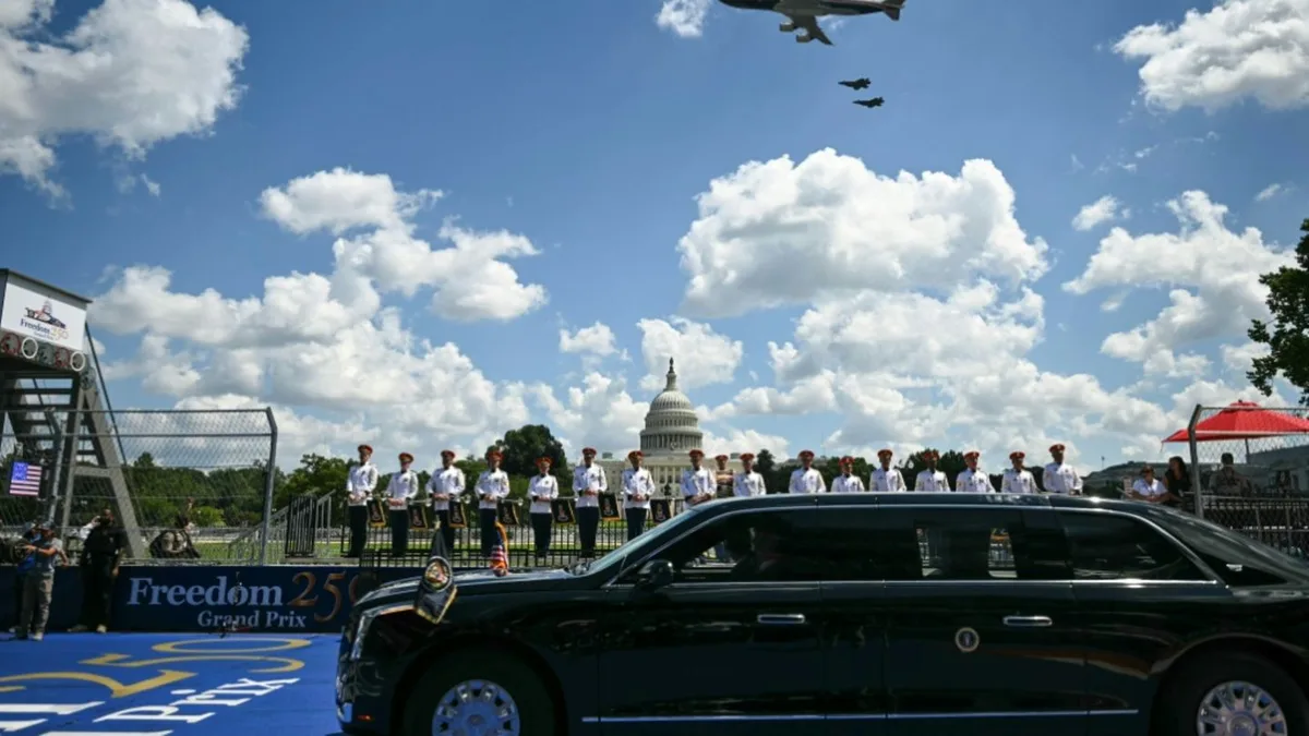 Abschluss der 250-Jahr-Feierlichkeiten: Trump veranstaltet Autorennen in Washington