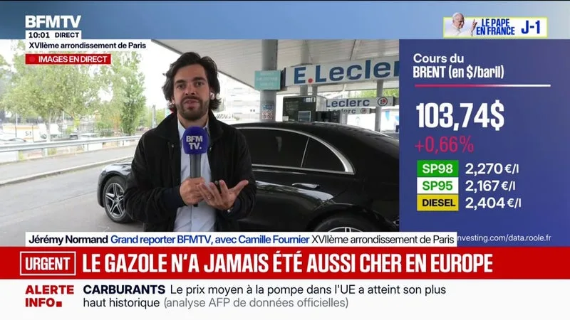 Crise du carburant: le prix moyen du diesel à la pompe au plus haut historique dans l'Union européenne