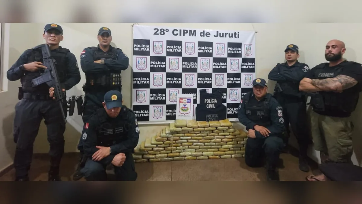 Mais de 114 kg de skunk são apreendidos após perseguição policial em Juruti