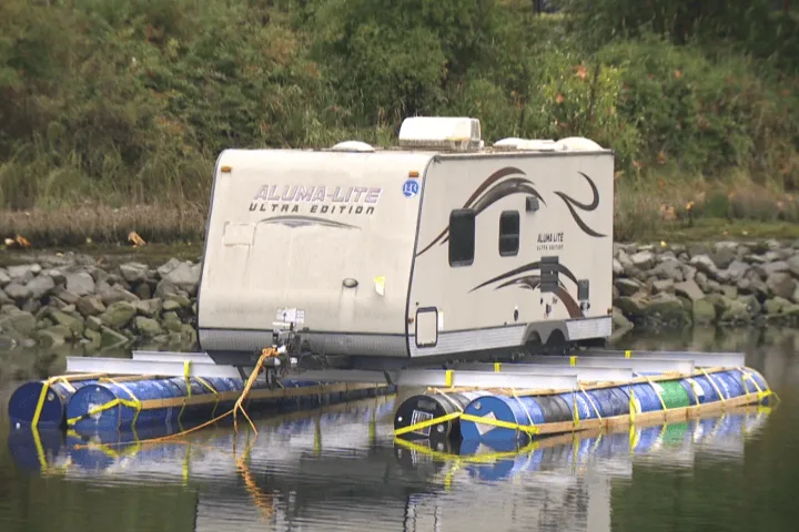 Unique houseboat raising eyebrows and questions in Surrey