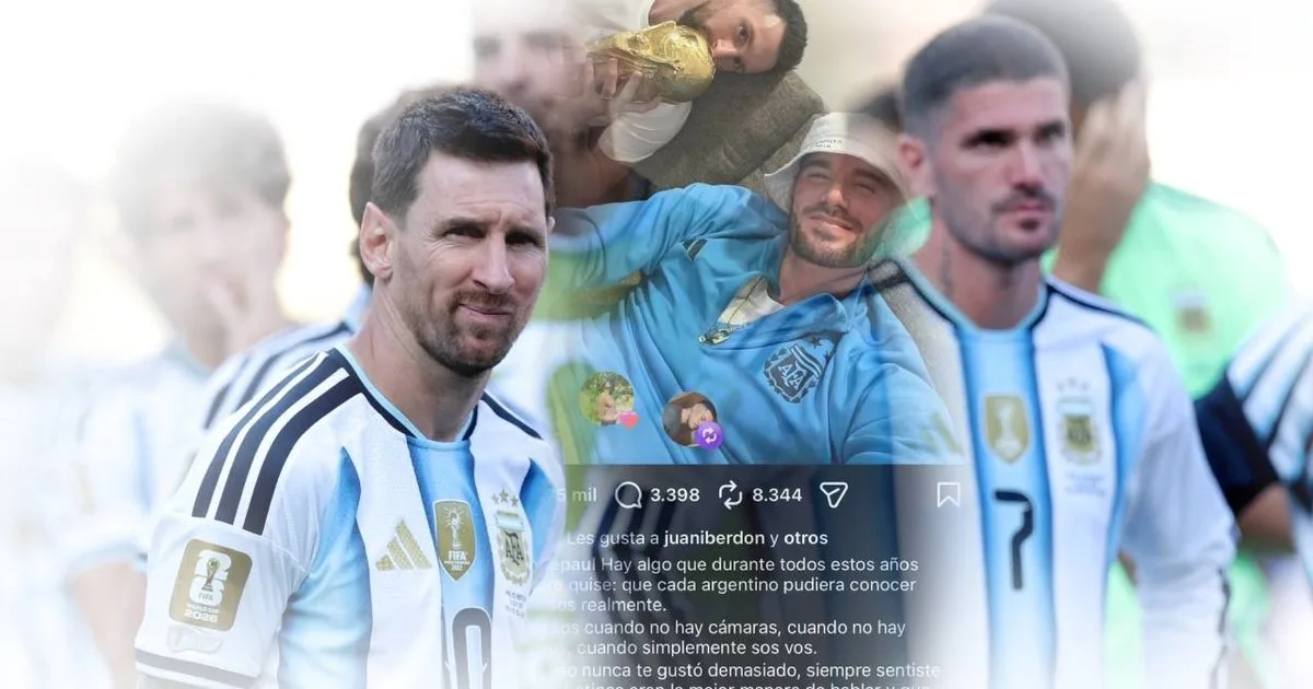 El conmovedor mensaje que De Paul le dedicó a Messi por su despedida en la Selección: "Me lo voy a llevar toda la vida"