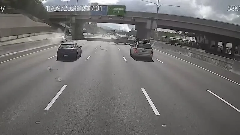 Car sends SUV flying into the air on M1