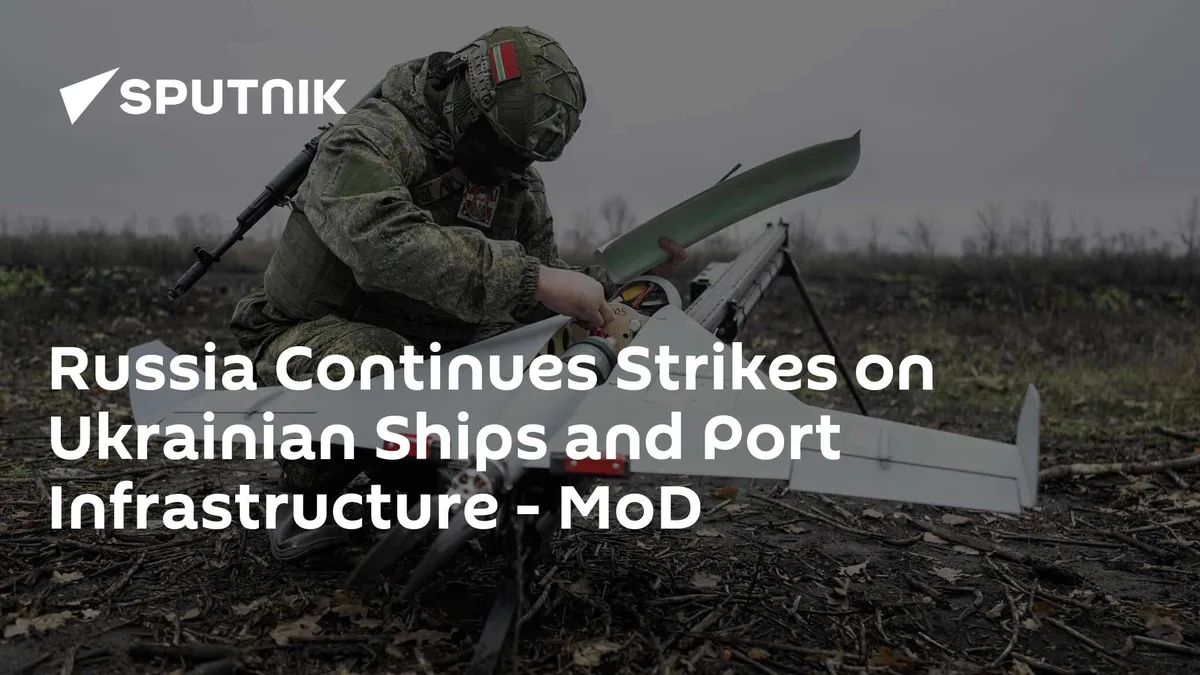Russia Continues Strikes on Ukrainian Ships and Port Infrastructure - MoD