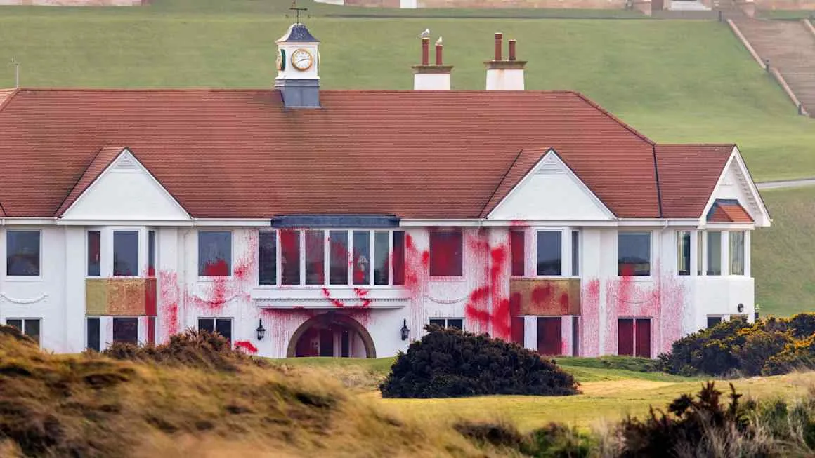 Alleged vandalism on Trump golf course linked to terrorism, Scottish prosecutors say