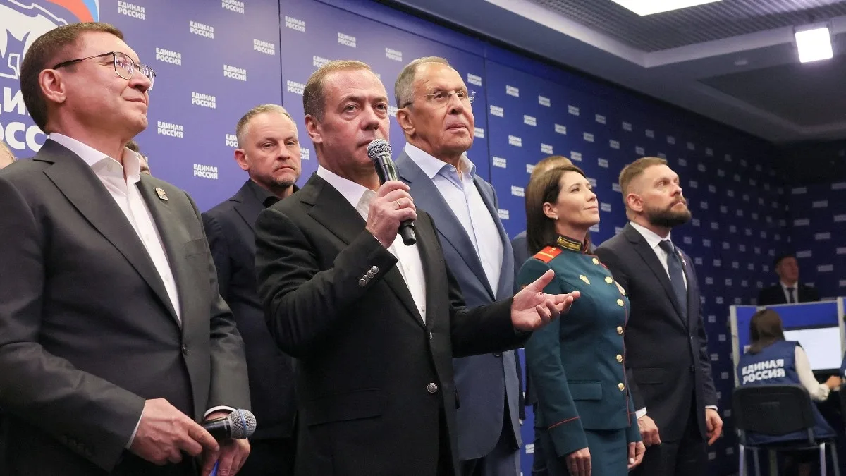 Russia's ruling pro-Putin party on track for easy win in wartime elections