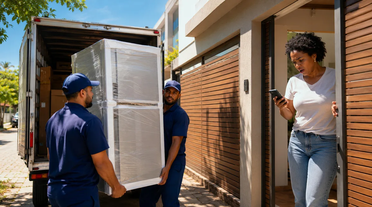 Cliente compra geladeira de R$ 3.400 com frete grátis e é cobrado em R$ 180 de taxa de reentrega só porque não estava em casa na primeira tentativa