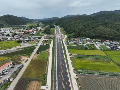 국도 19호선 청주 미원∼쌍이 확장·포장 구간 개통