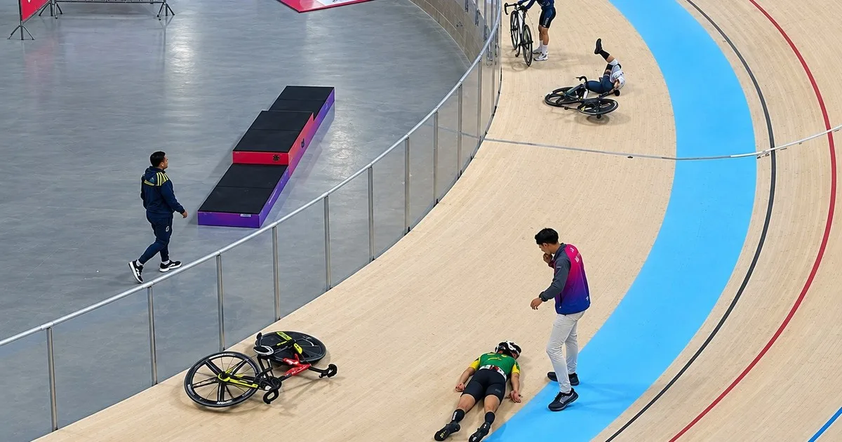 Video: el tremendo choque en ciclismo pista de los Juegos Suramericanos