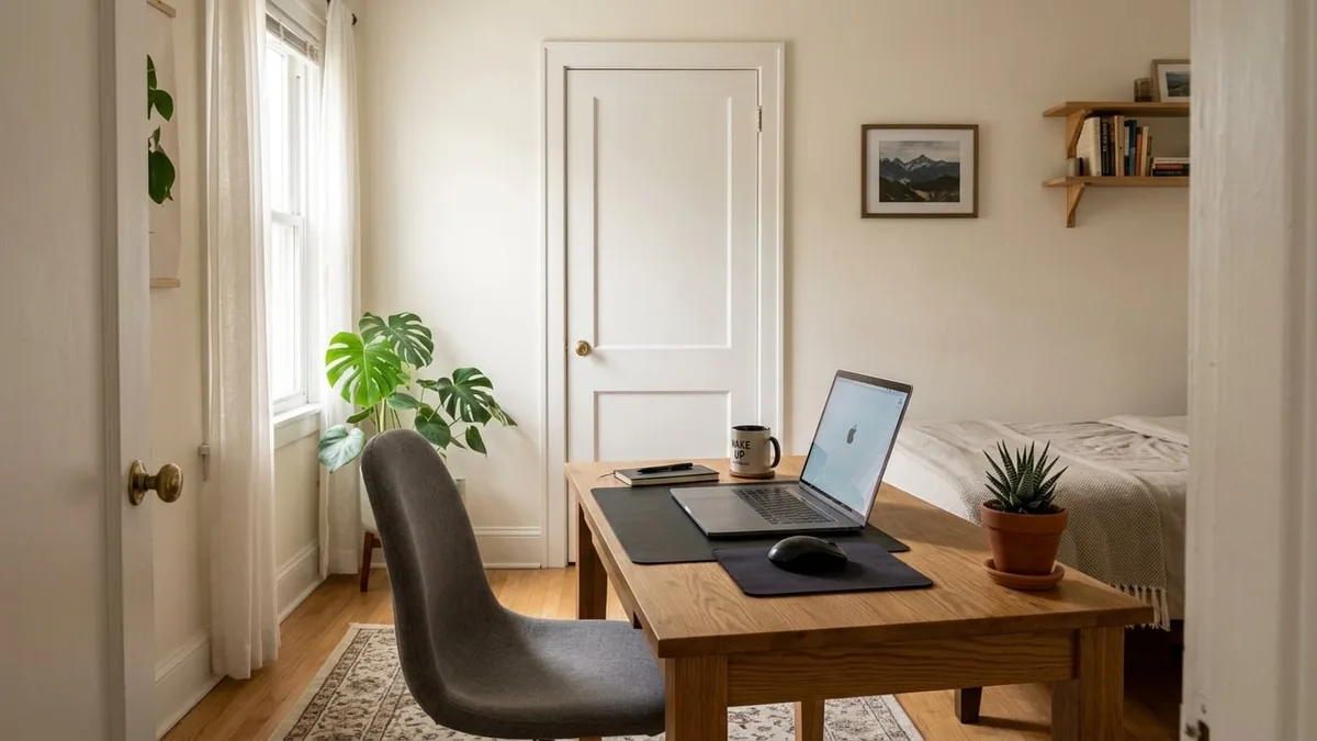 Ni de espaldas ni frente a la pared: dónde conviene colocar el escritorio para hacer home office, según el Feng Shui