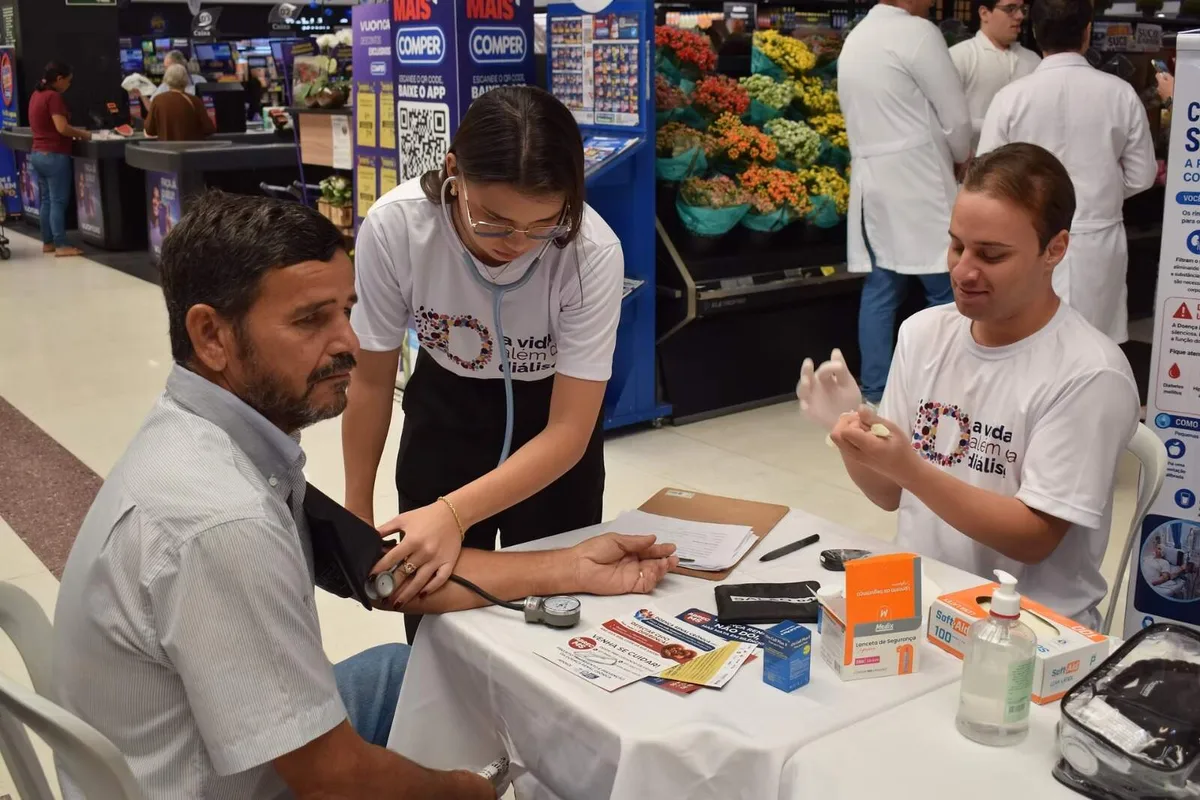Supermercado vai receber ação sobre transplantes com exames gratuitos