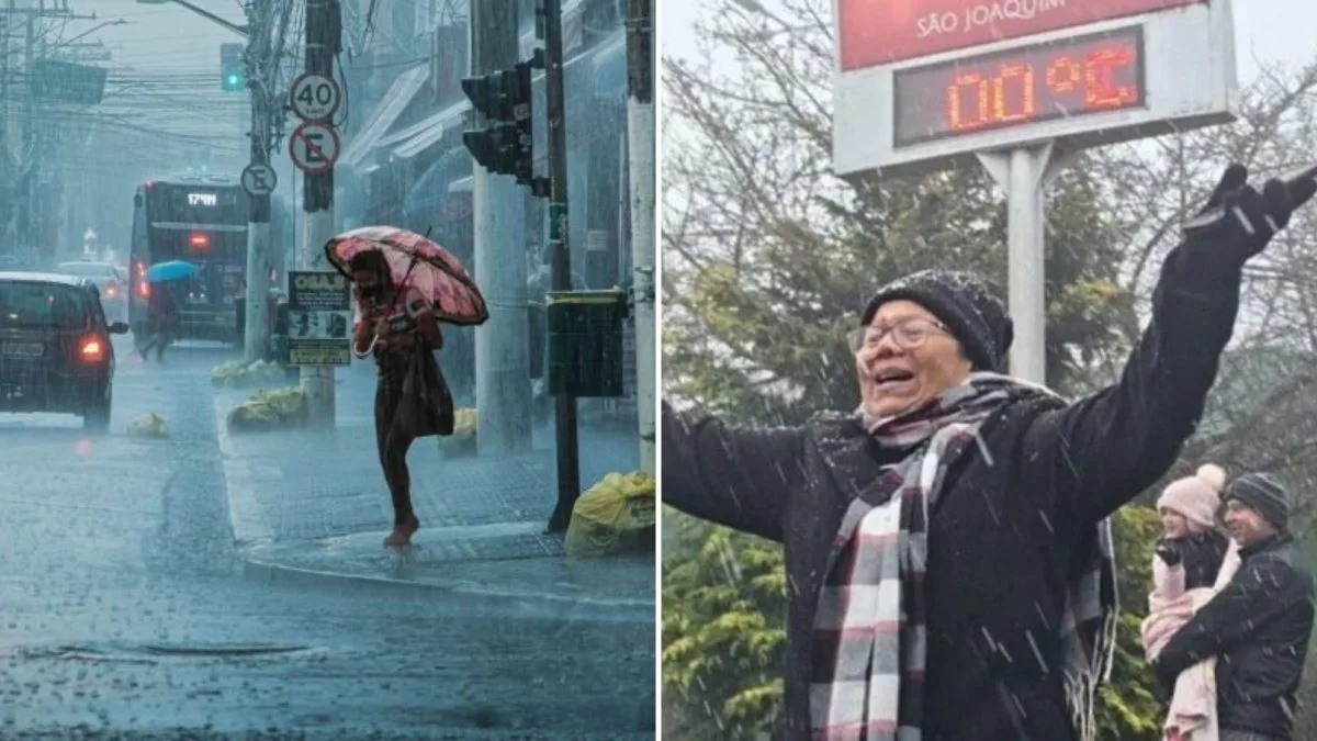 De geada a temporais, semana em SC terá reviravolta no tempo com fortes chuvas, frio intenso e alerta de agitação marítima