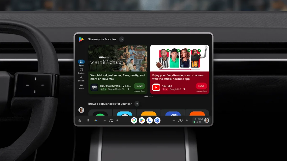 A redesigned Play Store is coming to cars with Google built-in