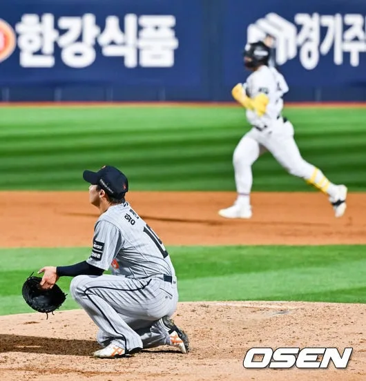 한화 대만특급 결국 주저앉았다…안현민에 멀티포 허용, 3⅓이닝 6실점 '시즌 최다 자책' [오!쎈 수원]
