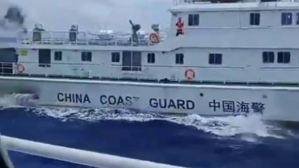 Watch: Chinese coast guard vessel rams civilian Philippine boat in South China Sea