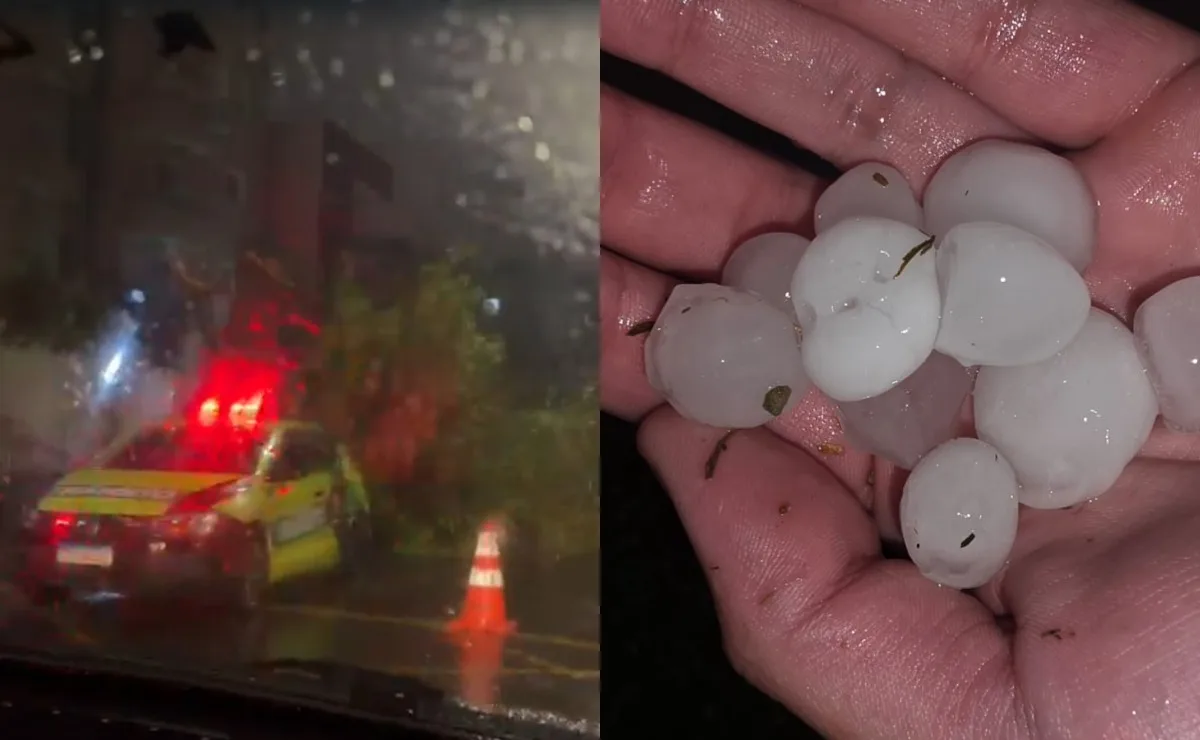 Alerta! Defesa Civil emite aviso para temporais e vento forte; Curitiba registra queda de granizo