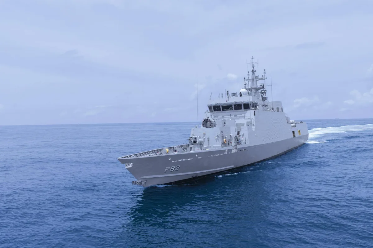 Navy commissions third anti-submarine warfare shallow water craft Mangrol