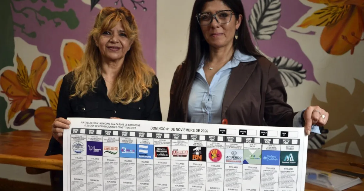 Se definió el orden de la Boleta Única de Papel de Bariloche y llevará foto de los primeros candidatos