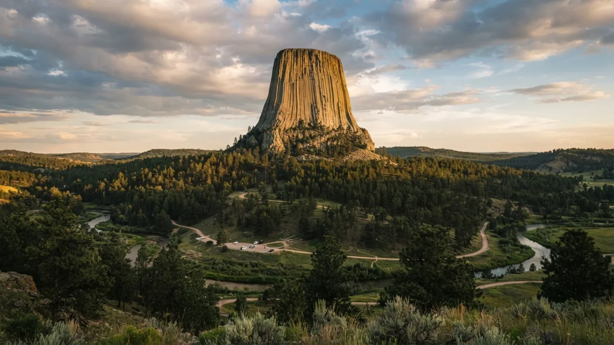 Uma torre de rocha no Wyoming sobe 264 metros acima do terreno e suas colunas quase verticais nasceram quando magma esfriou antes de a erosão remover tudo ao redor