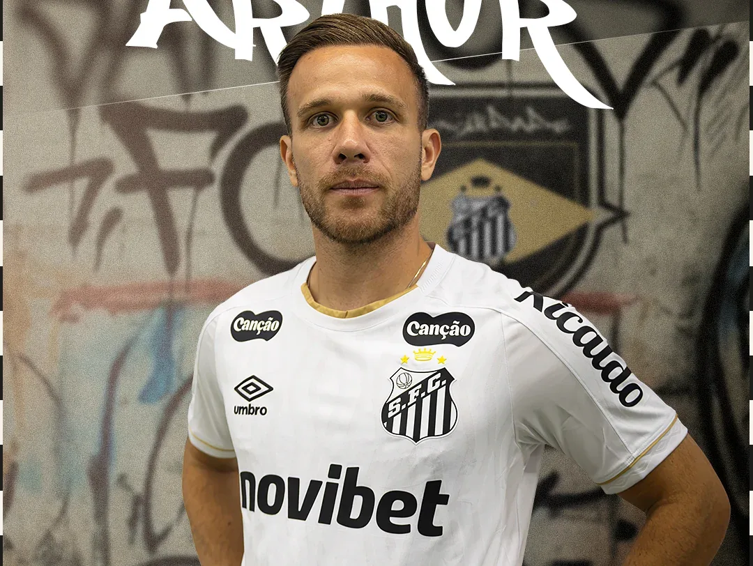 Santos anuncia a contratação do volante Arthur Melo, ex-Grêmio e Barcelona