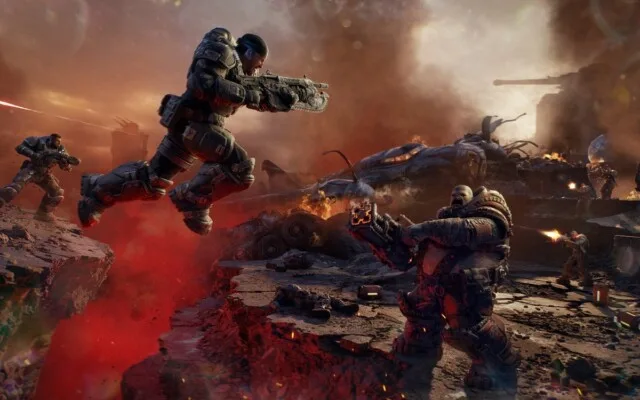 Gears of War: E-Day revela trailer na Gamescom 2026 com Marcus Fenix e Dominic Santiago