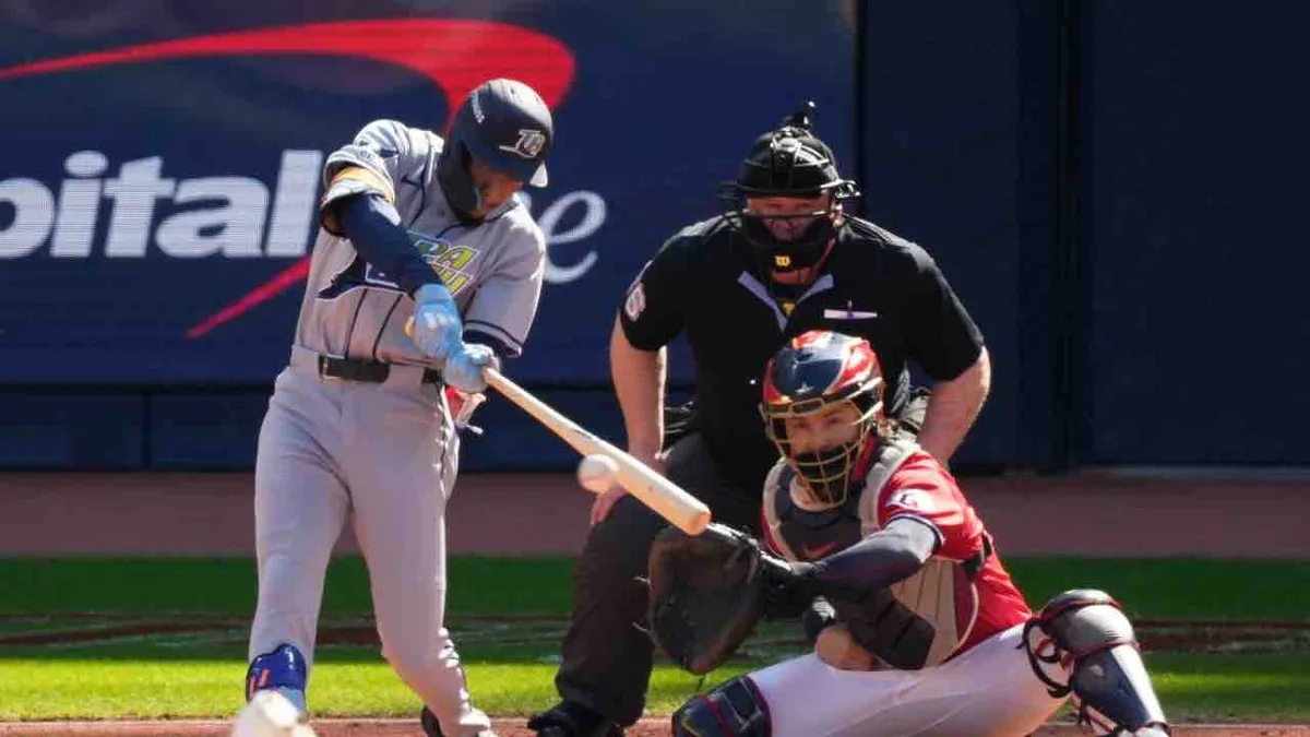 Rays’ Simpson finds gap in right field for go-ahead triple vs. Guardians