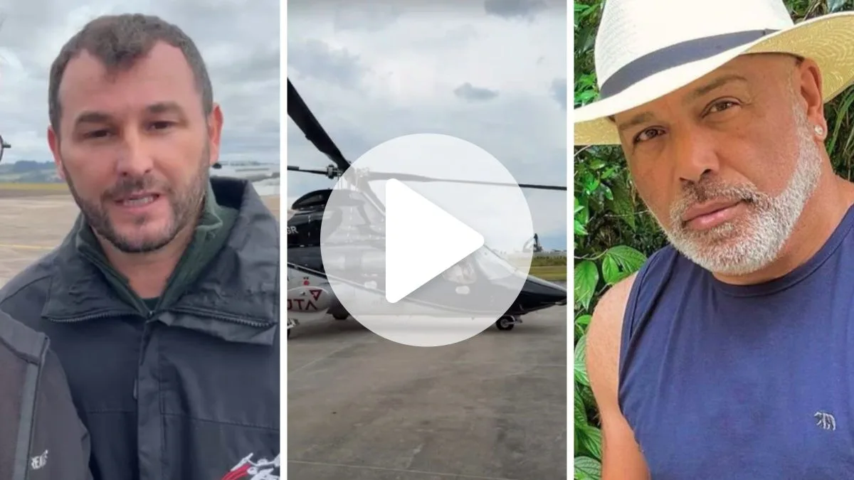 VÍDEO: Piloto de helicóptero desaparecido com Rick, da dupla com Renner, recebeu mensagem durante a madrugada em SC