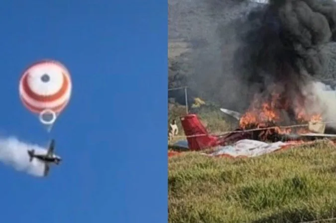 Avião de pequeno porte cai em área de mata em BH