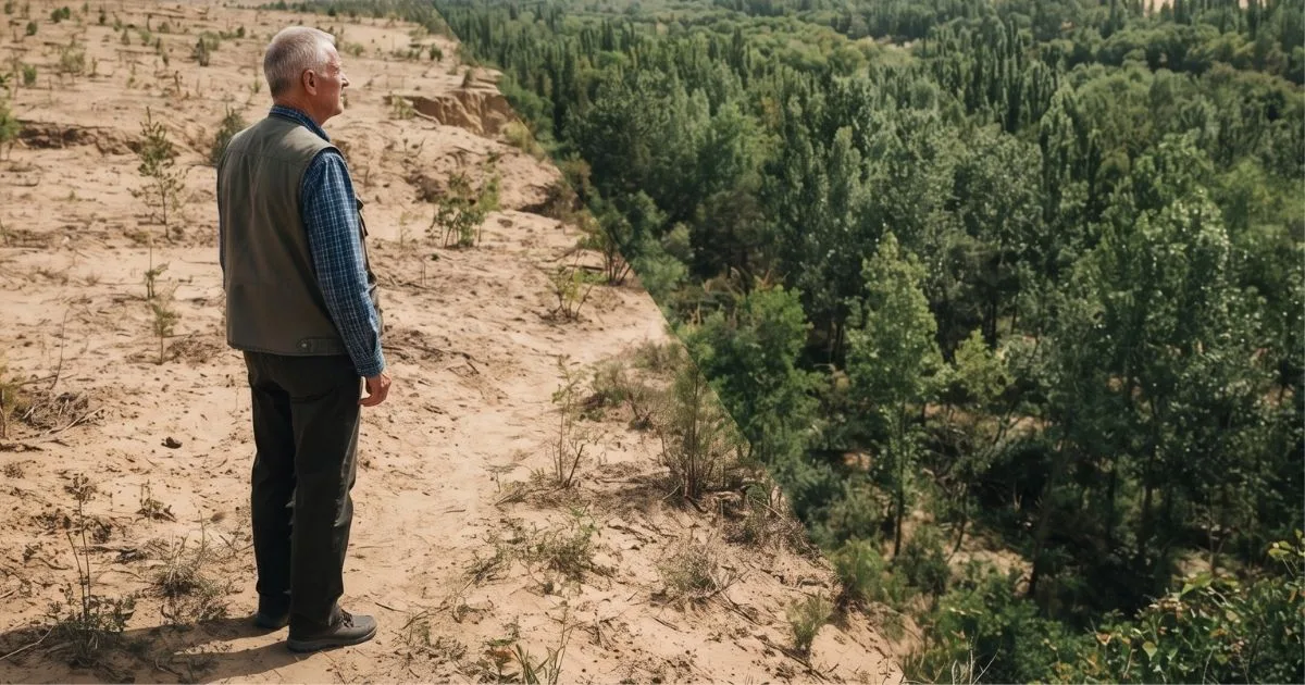 Professor doou dinheiro para plantar mudas em região arenosa e perdeu o contato, mas se surpreende ao voltar 27 anos depois e descobrir que o local virou uma floresta com 50 mil árvores