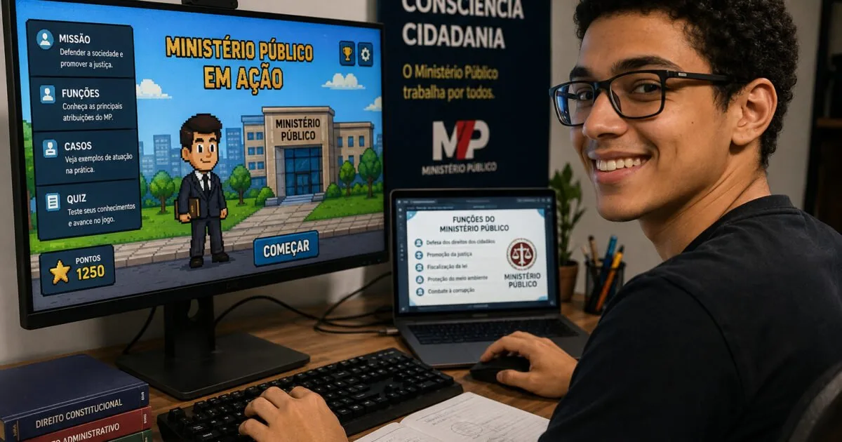 Estudante cria jogo para apresentar funções do Ministério Público