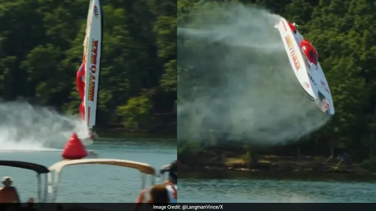 High-Speed Boat Goes Airborne, Flips Backward During Race In US