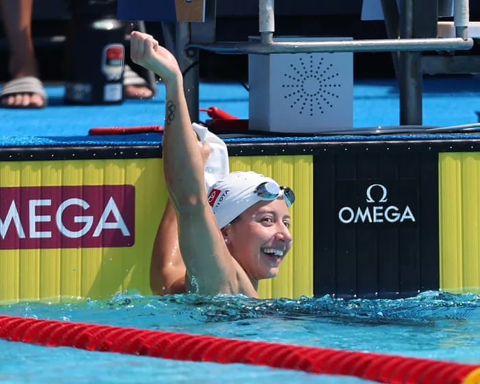 American Kate Douglass reclaims 50m freestyle world record at Pan Pacs
